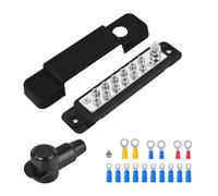 CGEAMDY Blocco Di Distribuzione Di Terra Dell'alimentazione, Blocchi Di Distribuzione a Sbarre Da 12V-48V DC, Blocco Sbarra Distribuzione 150A, Per Auto, Barca, Camper, Barche, Roulotte(Nero)