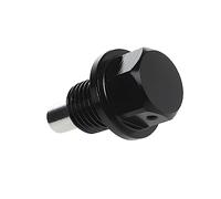 CGEAMDY Bullone di Scarico Dell'olio, Tappo di Scarico Dell'olio M14x1.5MM Vite Della Coppa Dell'olio con Magnete al Neodimio in Acciaio Inossidabile Universale Auto, Moto e Camion (Nero/M12x1.5cm)