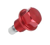 CGEAMDY Bullone di Scarico Dell'olio, Tappo di Scarico Dell'olio M14x1.5MM Vite Della Coppa Dell'olio con Magnete al Neodimio in Acciaio Inossidabile Universale Auto, Moto e Camion (Rosso/M12x1.5cm)