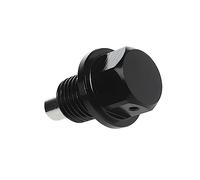 CGEAMDY Bullone di Scarico Dell'olio, Tappo di Scarico Dell'olio M14x1.5MM Vite Della Coppa Dell'olio con Magnete al Neodimio in Acciaio Inossidabile Universale Auto, Moto e Camion (Nero/M12x1.25cm)