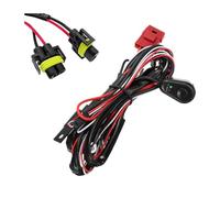 CGEAMDY Cablaggio Interruttore Fendinebbia Auto, Interruttore On/Off LED per Cablaggio Relè Fusibile, H11 Fendinebbia Interruttore Cablaggio Kit Relè Impermeabile, Per SUV 1 Filo Controllo 2 Lampada