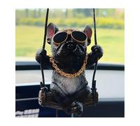 CGEAMDY Ciondolo Auto Ornamento Auto Bulldog Ciondolo, Bulldog Ciondolos Specchietto, Ciondolo-Auto Specchio, Ciondolo Formar Auto Bulldogs, Bulldog Autos Appeso Ornamento Ciondolo-Interno(Nero)