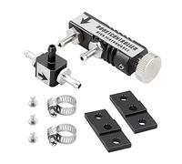 CGEAMDY Controllo Turbo Boost Manuale, Valvola di Controllo Boost Regolabile per Motore, Kit di Turbocompressi Universale per Benzina Diesel Turbo, Valvola di Spurgo Turbo per Motore(Nero)
