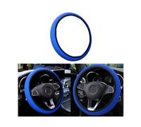 CGEAMDY Coprivolante Auto Universale Diametro 37-38 cm, Coprivolante Elastica del Volante, Microfibra Traspirante in Seta Ghiaccio, Calda in Inverno e Fresca in Rstate, Antiscivolo (Blu)