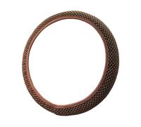 CGEAMDY Coprivolante Auto Universale Diametro 37-38 cm, Coprivolante Elastica del Volante, Microfibra Traspirante in Seta Ghiaccio, Calda in Inverno e Fresca in Rstate, Antiscivolo (Marrone)