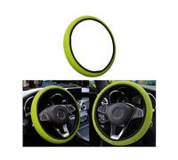 CGEAMDY Coprivolante Auto Universale Diametro 37-38 cm, Coprivolante Elastica del Volante, Microfibra Traspirante in Seta Ghiaccio, Calda in Inverno e Fresca in Rstate, Antiscivolo (Verde Tenue)