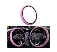 CGEAMDY Coprivolante Auto Universale Diametro 37-38 cm, Coprivolante Elastica del Volante, Microfibra Traspirante in Seta Ghiaccio, Calda in Inverno e Fresca in Rstate, Antiscivolo (Rosa)