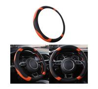 CGEAMDY Coprivolante in Microfibra Morbido, Protezione Del Volante Dell'auto Senza Anello Interno, Protettore Del Volante Antiscivolo E Traspirante per Uomini Donne E Quattro Stagioni(Nero Marrone)