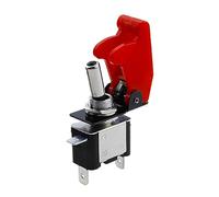 CGEAMDY Interruttore a Levetta, On-Off 2 Posizioni 2 Terminali Rocker Toggle Switch, Interruttore a Levetta Con Cappuccio Impermeabile, Barca Interruttore Fendinebbia LED per Auto Barca(Rosso)