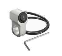 CGEAMDY Interruttore Manubrio Moto, Interruttore Impermeabile Luce Manubrio Moto, Interruttore Resistente Alle Intemperie in Lega Di Alluminio Moto Manubrio per Luce Faro Freno Nebbia(Argento)