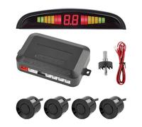 CGEAMDY Macchina Sensori di Parcheggio, Display LED per Auto Inversa 4 Sensori Radar a Ultrasuoni Kit Audio & Display Alert System Suono Acustico Sensori di Parcheggio Posteriore Suono di Allarme