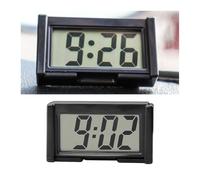 CGEAMDY Orologio Digitale Dell'automobile, Mini Orologio Dell'automobile Orologio Digitale Lcd Dell'automobile, Orologios Elettronico Cruscotto Dell'automobiles, Uso Dell'ufficio Della Casa(Nero)