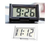 CGEAMDY Orologio Digitale Dell'automobile, Mini Orologio Dell'automobile Orologio Digitale Lcd Dell'automobile, Orologios Elettronico Cruscotto Dell'automobiles, Uso Dell'ufficio Della Casa(Bianco)