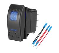 CGEAMDY Pannello Interruttore a Bilanciere, Auto Barca Pannello Interruttori, On off Toggle Interruttori Pannello, 12V 24V Interruttore Impermeabile con Retroilluminazione a LED(Verde)