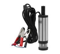 CGEAMDY Pompa Di Trasferimento Del Carburante Diesel, Pompa Del Carburante 12V Inline Pompe Dell'acqua, Pompa Di Trasferimento Del Combustibile per L'automobile Veicoli Diesel O Motoscafo(Argento)