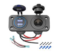 CGEAMDY Presa USB 12V Quick Charge 3.0, Multifunzionale Caricabatteria da Auto, Universali Impermeabile Adattatore Accendisigari, QC 3.0 per Pannello Interruttori a Bilanciere su Camion, Auto