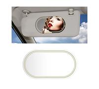 CGEAMDY Specchio Cosmetico per Auto, Retrovisore Interno con Aletta Parasole Autoadesiva, Universale (Ovale)