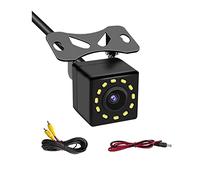 CGEAMDY Telecamera Posteriore HD a 12 LED, Per La Visione Notturna, Telecamera Con Cornice, Per Targa Lunga Con Ampio Angolo di Visione di 170°, Universale a Camion, Pickup e Furgoni Con Portatarga