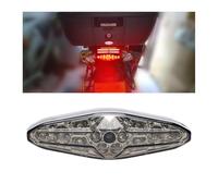 CGEAMDY Universale Fanale Posteriore, LED Motociclo Fanale Posteriore Freno, 15 LED Faro Coda Luce Arresto Freno, Luce Stop Freno Coda Moto, LED Moto Luce Frenos Targa Lampada Stop(Nero)