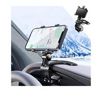 CGEAMDY Universale Supporto Cellulare Auto, Regolabile Porta Telefono Auto per Cruscotto per Smartphone da 3 a 7 Pollici, Multifunzione per Cruscotto Auto con Clip a Molla Regolabile a 1400°