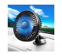 CGEAMDY Ventilatore per Auto, 3 Velocità Ventilatore Portatile USB, Rotazione Di 360 ° Ricaricabile Ventilatore Da Tavolo Silenzioso, 12 V Ventola Per Auto, Camion, Campeggio, Bici, SUV(Ventosa)