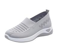 CGGMVCG Scarpe da Passeggio Ortopediche da Donna Traspiranti morbide con Supporto per Arco Plantare e diabete in Schiuma Antiscivolo, Grigio, 34 EU/Lunghezza del Piede 22.5cm