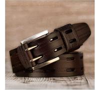 CGHART Cintura retrò Allargamento Tracolla Doppio ago Fibbia ad ardiglione Cintura Fantasia Tipo Diviso Cintura in Pelle 100% Cintura Casual Larga 38 mm