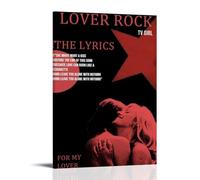 CGHSDJ Poster su tela impermeabile con scritta "TV Girl's Rock", stampa artistica da parete HD resistente ai raggi UV, adatto per salotti e corridoi, ottimo come regalo, stile cornice, 30 x 45 cm