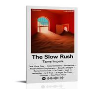 CGHSDJ The Slow Rush by Tame Impala - Poster da parete impermeabile su tela, stampa HD resistente ai raggi UV, adatto per salotti e corridoi, ottima idea regalo, stile cornice, 60 x 90 cm