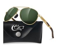CGID Occhiali da Sole da Uomo Polarizzati Premium Al-Mg Donna Cerniera a Molla UV400 CAT 3 CE Con Custodia