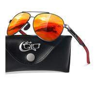 CGID Occhiali da Sole da Uomo Polarizzati Premium Al-Mg Donna Cerniera a Molla UV400 CAT 3 CE Con Custodia