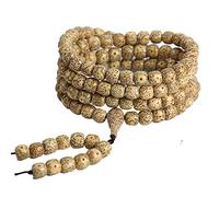 CGJseFH Braccialetto con grani da preghiera, 108 Star Moon Bodhi Bracciale Collana di perline Seme d'oro Rosario for uomo Donna Preghiera Medizione (Colore : Nero)(Black)