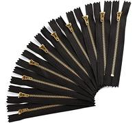 CGJseFH Cinghia, Cerniere Invisibili, Cerniera in Metallo, 10 Pezzi 4# for Jeans for Cucito Fai-da-Te(15cm)