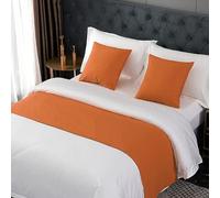 CGJseFH copriletto, Runner da Letto, Twin, Queen, King, Sciarpa for Moderna e Leggera for Hotel di Lusso for King Size Sciarpe for Comfort Liscio in Tinta Unita(Orange,50 * 240cm for 180cm Bed)