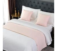 CGJseFH copriletto, Runner da Letto, Twin, Queen, King, Sciarpa for Moderna e Leggera for Hotel di Lusso for King Size Sciarpe for Comfort Liscio in Tinta Unita(Pink,50 * 240cm for 180cm Bed)