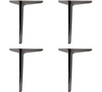 CGJseFH gambe per mobili, Gambe for mobili da 4 pezzi, piedini for moderni a triangolo in metallo, gambe di ricambio regolabili in, colore nero pistola(350mm/13.7in)