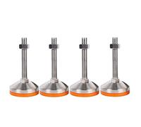 CGJseFH Piedini di livellamento, Scivoli di livellamento for gambe regolabili da 4 pezzi Piedini livellatori for mobili in acciaio inossidabile 304 con dado(D50 m16*100)