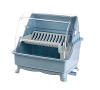 CGJseFH scolapiatti, Cucina Grande Coperchio Doppio Strato Contenitore di Plastica Scolapiatti for la Casa Stoviglie Ciotola Scatola Immagazzinaggio Bacchette(Pink)