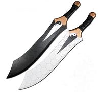 CGJseFH Spada da Samurai Anime, Due Spade di Ganjiang Moxie, Spada Doppia Rossa, Adatta for Oggetti Scena for Armi da Spettacolo, Legno