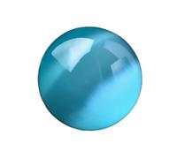 CGKJsdyDE Sfera di Cristallo, Ornamenti con Sfera di Cristallo Blu Occhio Gatto Campione Pietra Decorazioni for L'home Office Fengshui, Guarigione, Divinazione(15cm)