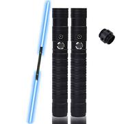 CGLQX 2 Pezzi Splicing Spada Laser, RGB 7 Cambiamento di Colore del LED Spada Manico in Metallo Pesante Duello Il Suono di Due-in-One Saber Cosplay Oggetti di Scena (31.49 Pollici)