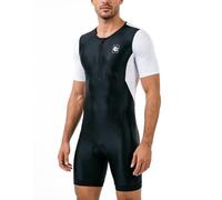 CGLRybO Tuta da triathlon da uomo, a maniche corte, aderente, ideale per corsa, ciclismo, nuoto, ideale per Ironman Racing