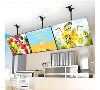 CGLYYDS Display Commerciale LED pubblicità Schermo TV Light Box Cartellone pubblicitario Telaio in Lega di Alluminio da Parete 3D Menu Board Orizzontale Appeso Ristorante Cartellone 4pcs-50×70cm