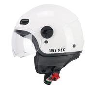 CGM Casco open face 191A PIX MONO sagomata visiera corta Bianco S (55 cm)