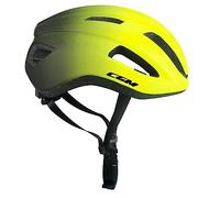 CGM Casco Bici, 851G CENTRO URBAN Giallo fluo Nero opaco, M (55-58cm)