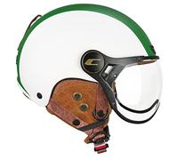 CGM Casco Bici, sci, E-bike, 801I EBI ITALIA, Bianco Verde Rosso opaco, M (57-58cm)