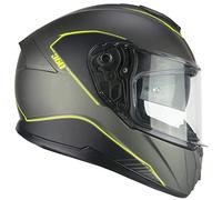 CGM Casco full face, 360G KAD RIDE Grafite Giallo fluo opaco, M (57-58cm)