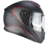 CGM Casco full face, 360G KAD RIDE Nero Rosso opaco, S (55-56cm)