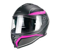 CGM Casco full face, 363X SHOT RUN Nero Fucsia fluo opaco, XXL (63-64cm)