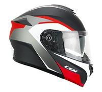 CGM Casco modular, 568G BER DRESDA Nero Rosso opaco, M (57-58cm)